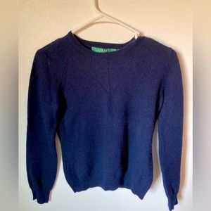 Ralph Lauren Cashmere Navy Blue Sweater